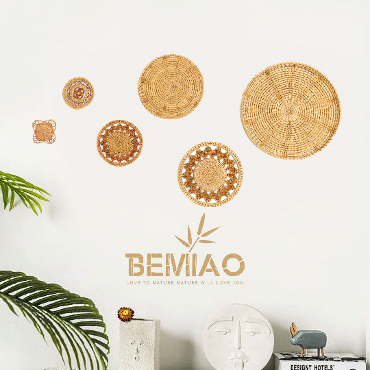 Coaster wall decor - Lót mây trang trí tường