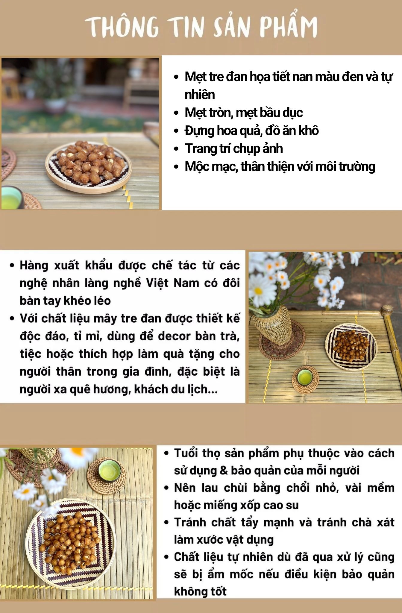 Đĩa nan tre - Bamboo disc - Image 11