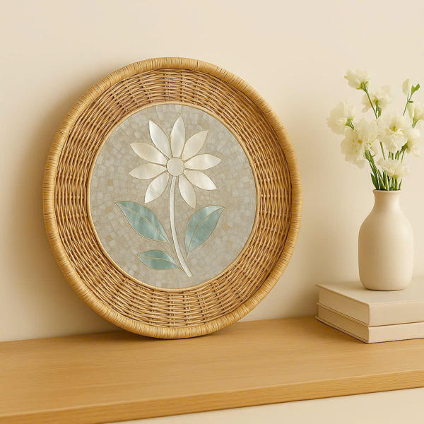 |Bản giới hạn|Khay mây khảm trai 70/30 - |Limited|Mosaic pearl rattan tray 70/30 - Image 3