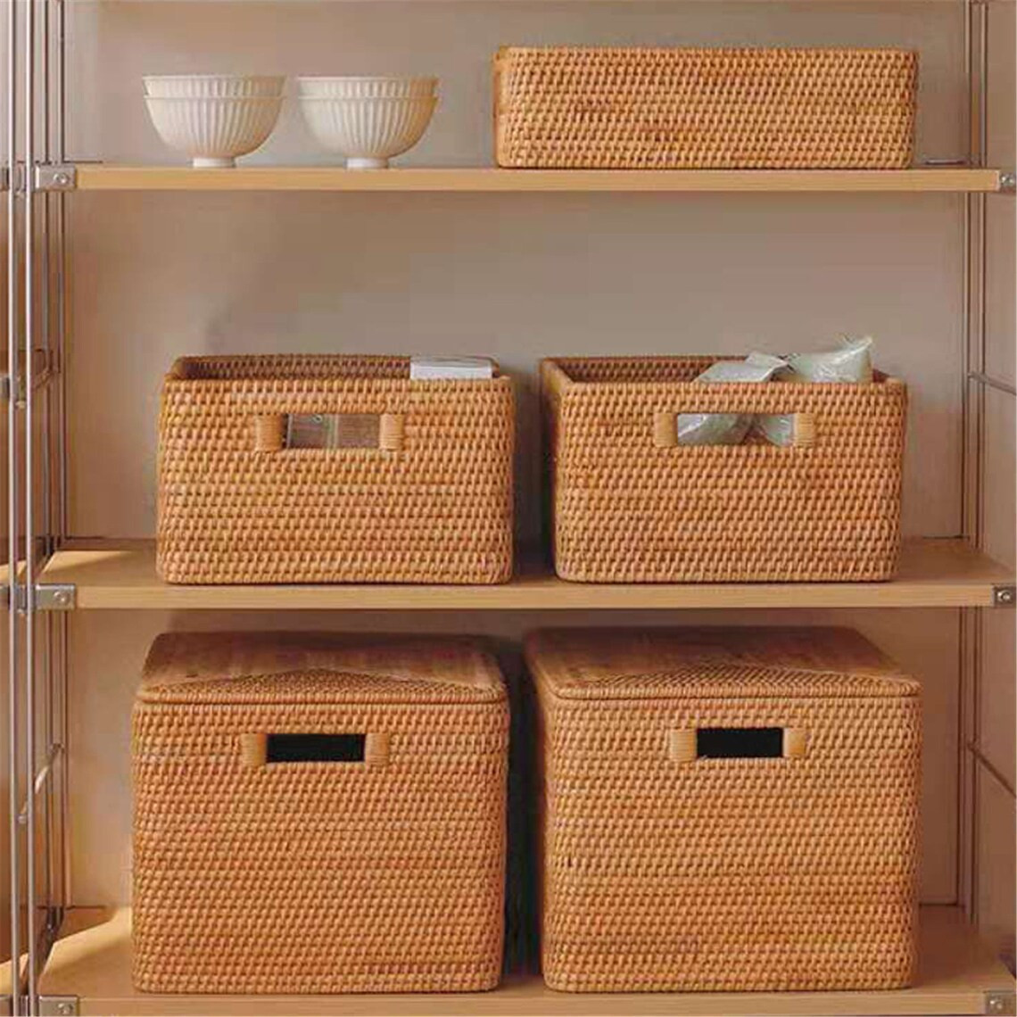 Khay chữ nhật tay cầm - Rectangular tray with handle