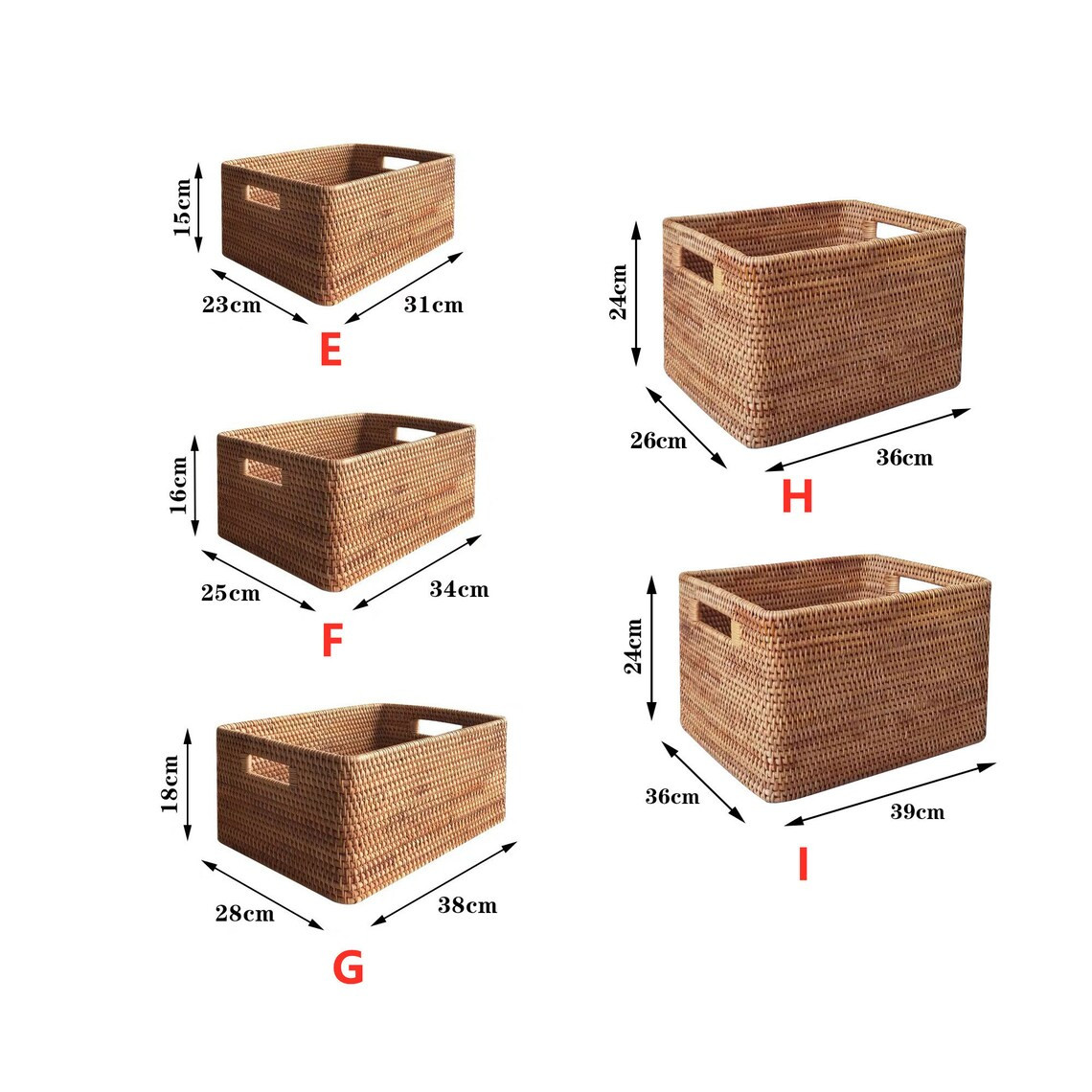 Khay chữ nhật tay cầm - Rectangular tray with handle - Image 7