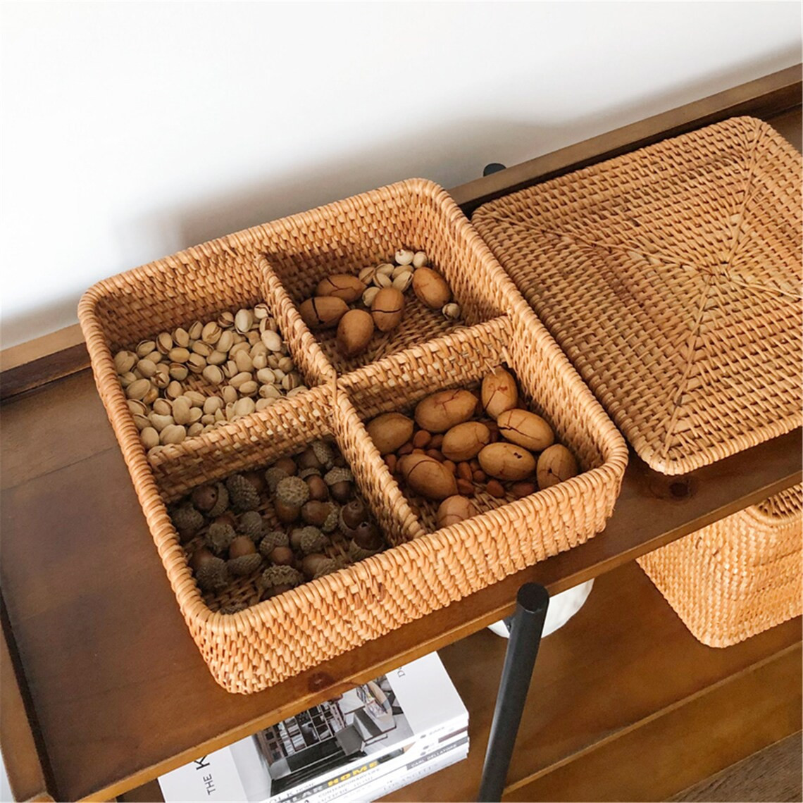 Khay mứt Tết - Tet rattan tray