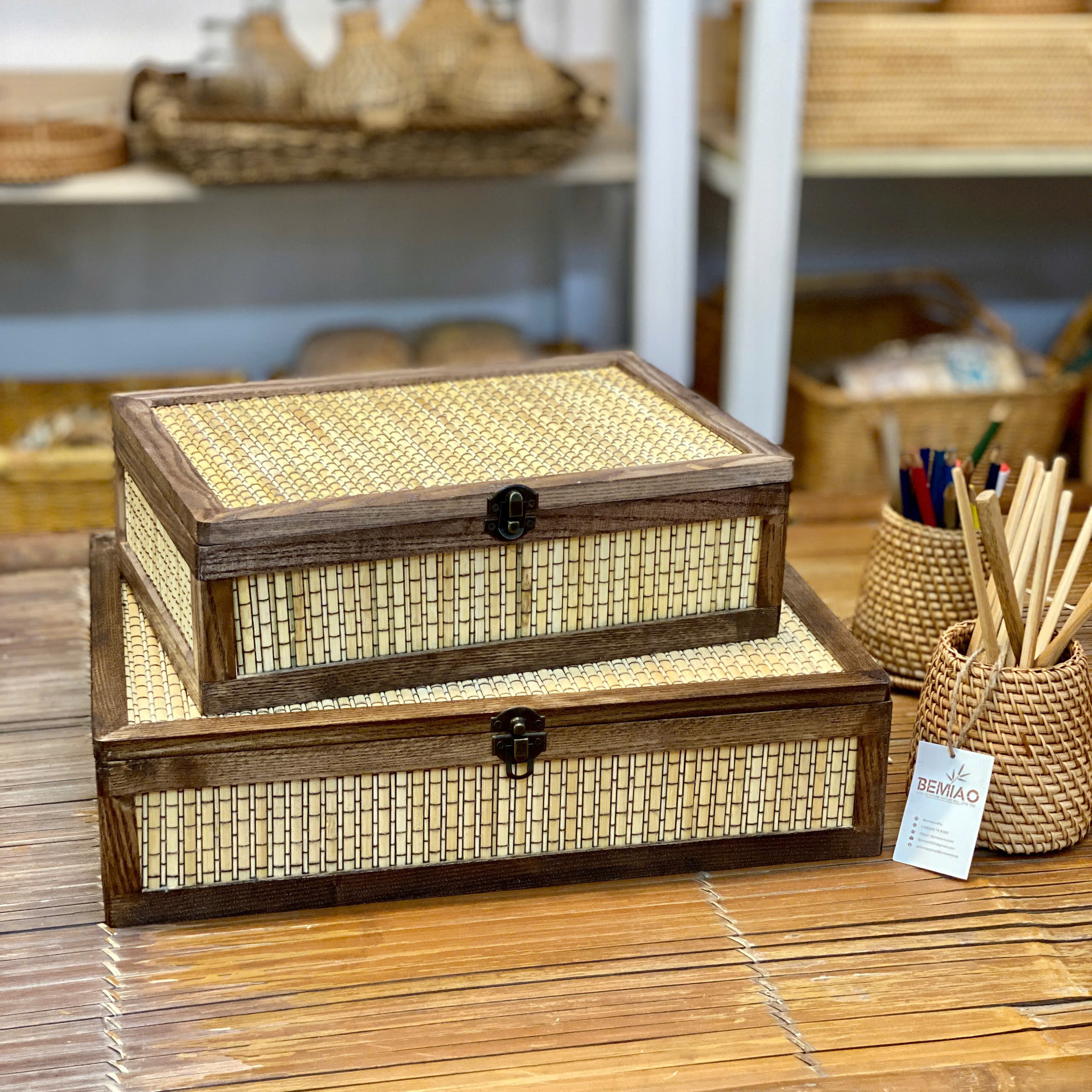 Hộp quà tre & gỗ - Bamboo & wooden gift box
